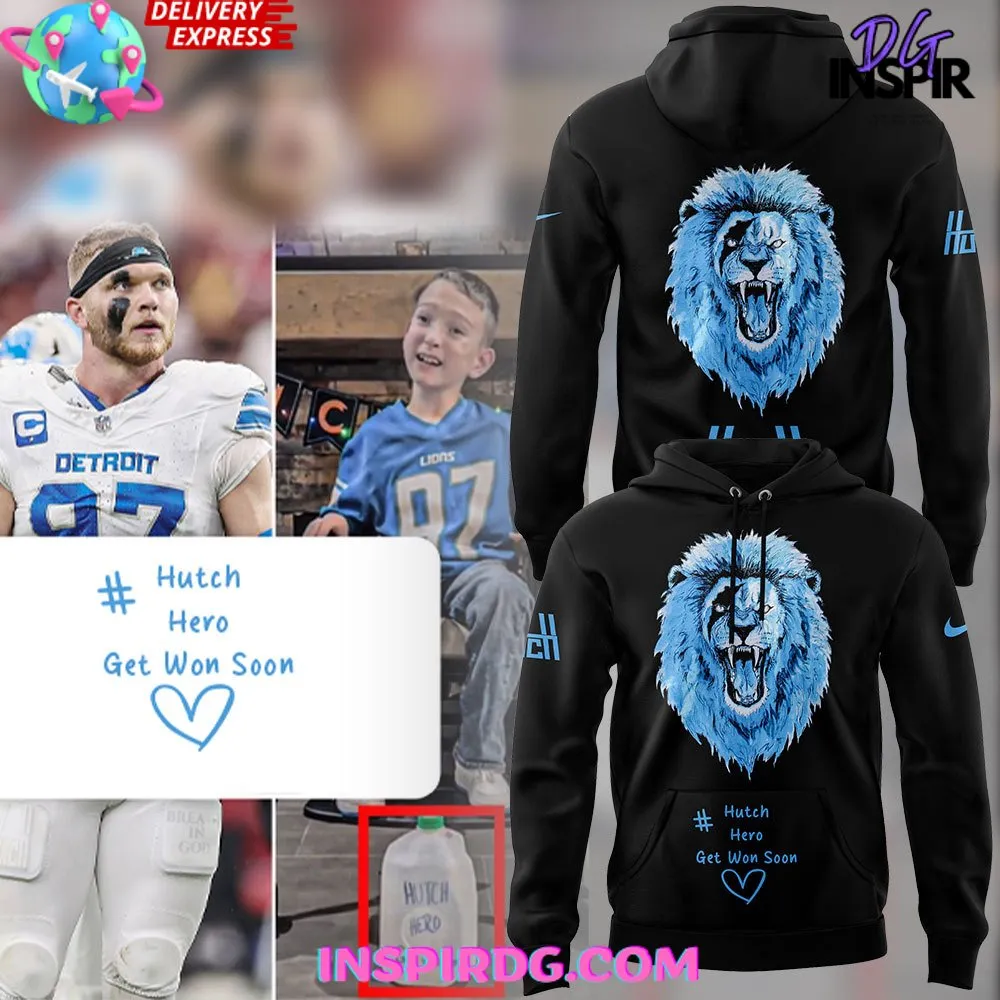 -Detroit Lions Hutch Hero Get Won Soon Special Hoodie