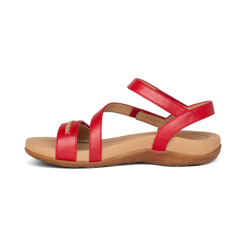 AETREX  Gabby Adjustable Quarter Strap - Red