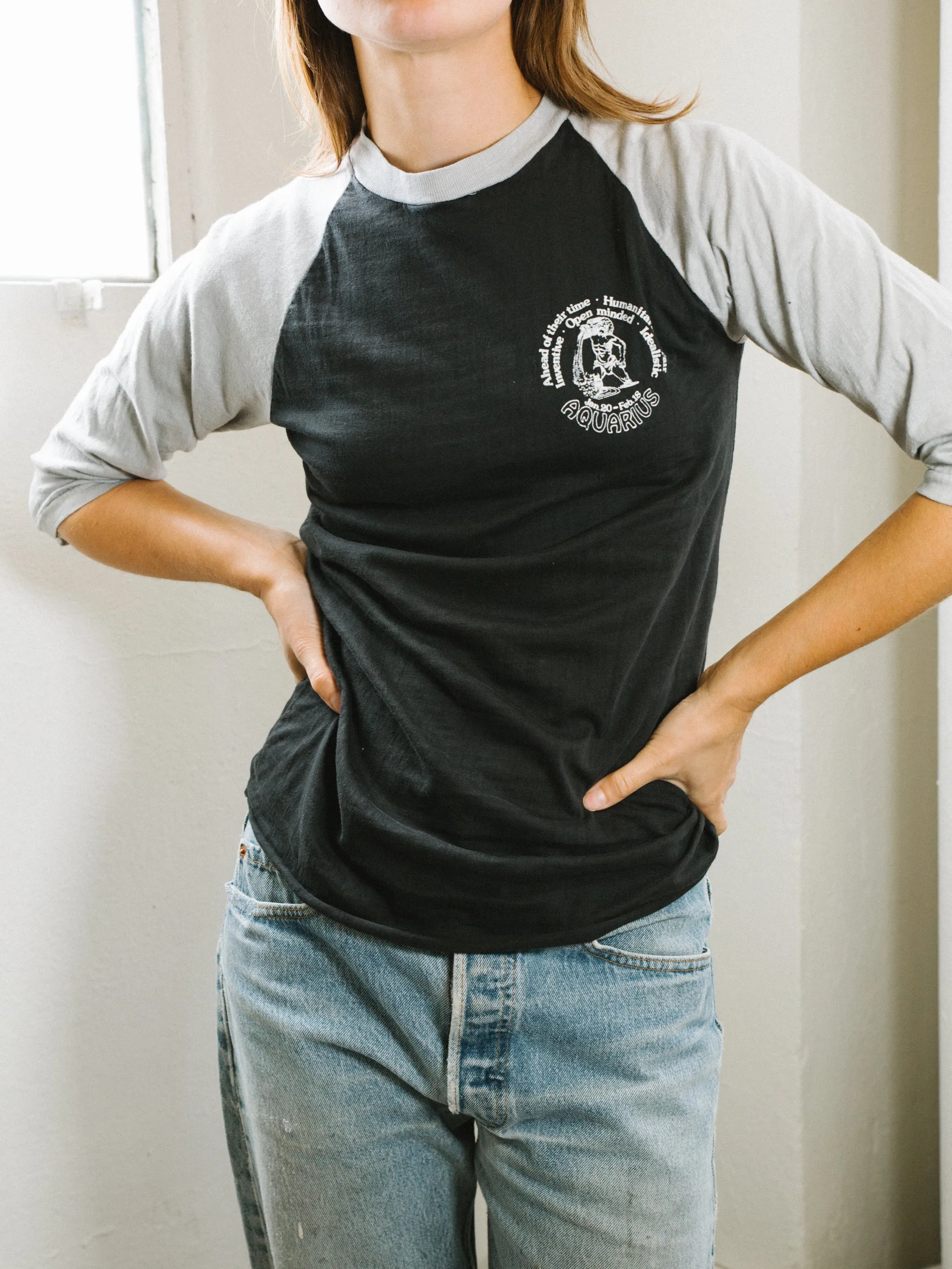 Aquarius Astrology Raglan Tee