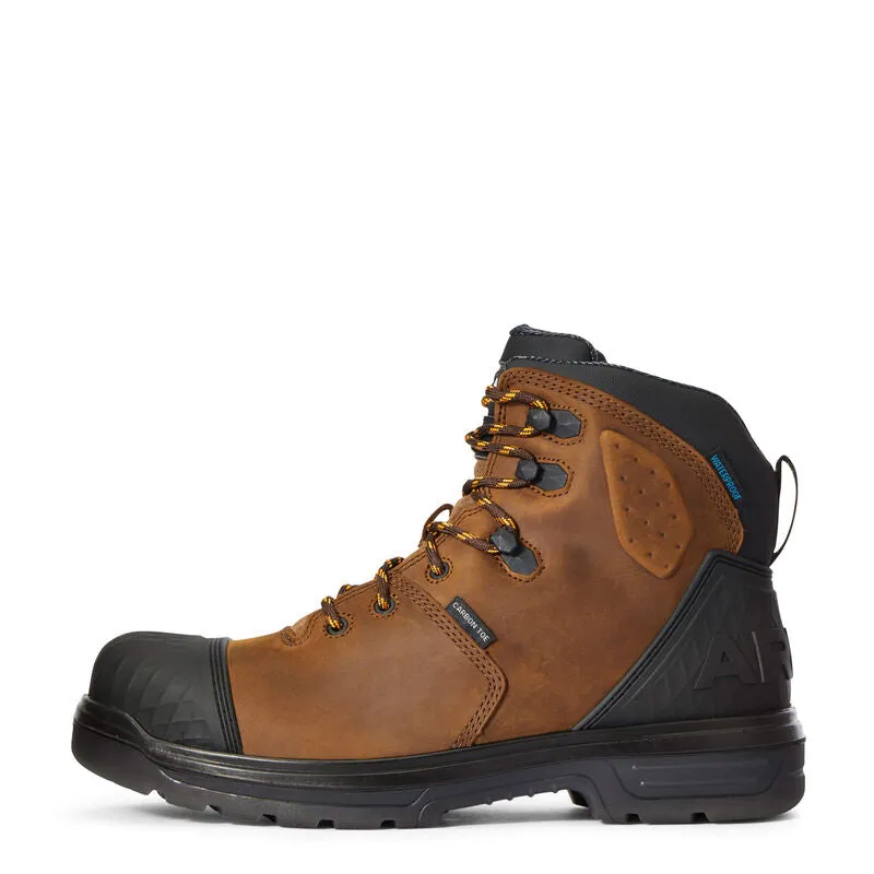 Ariat Men's 6 Turbo Outlaw Waterproof Carbon Toe Work Boot - Barley Brown 10033996