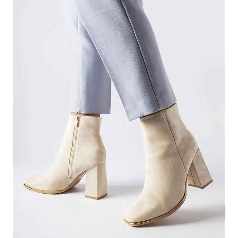 Beige ankle boots from Cheney