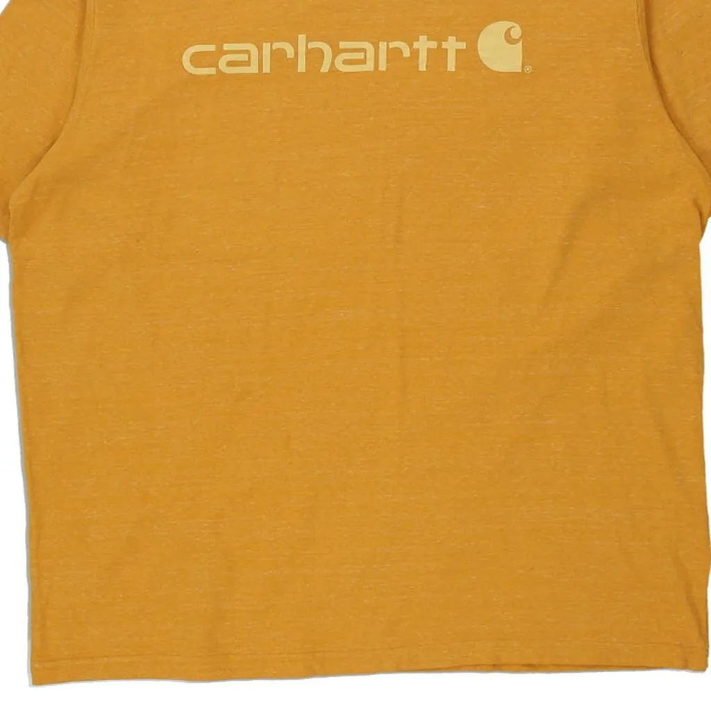 Carhartt Spellout T-Shirt - 2XL Yellow Cotton