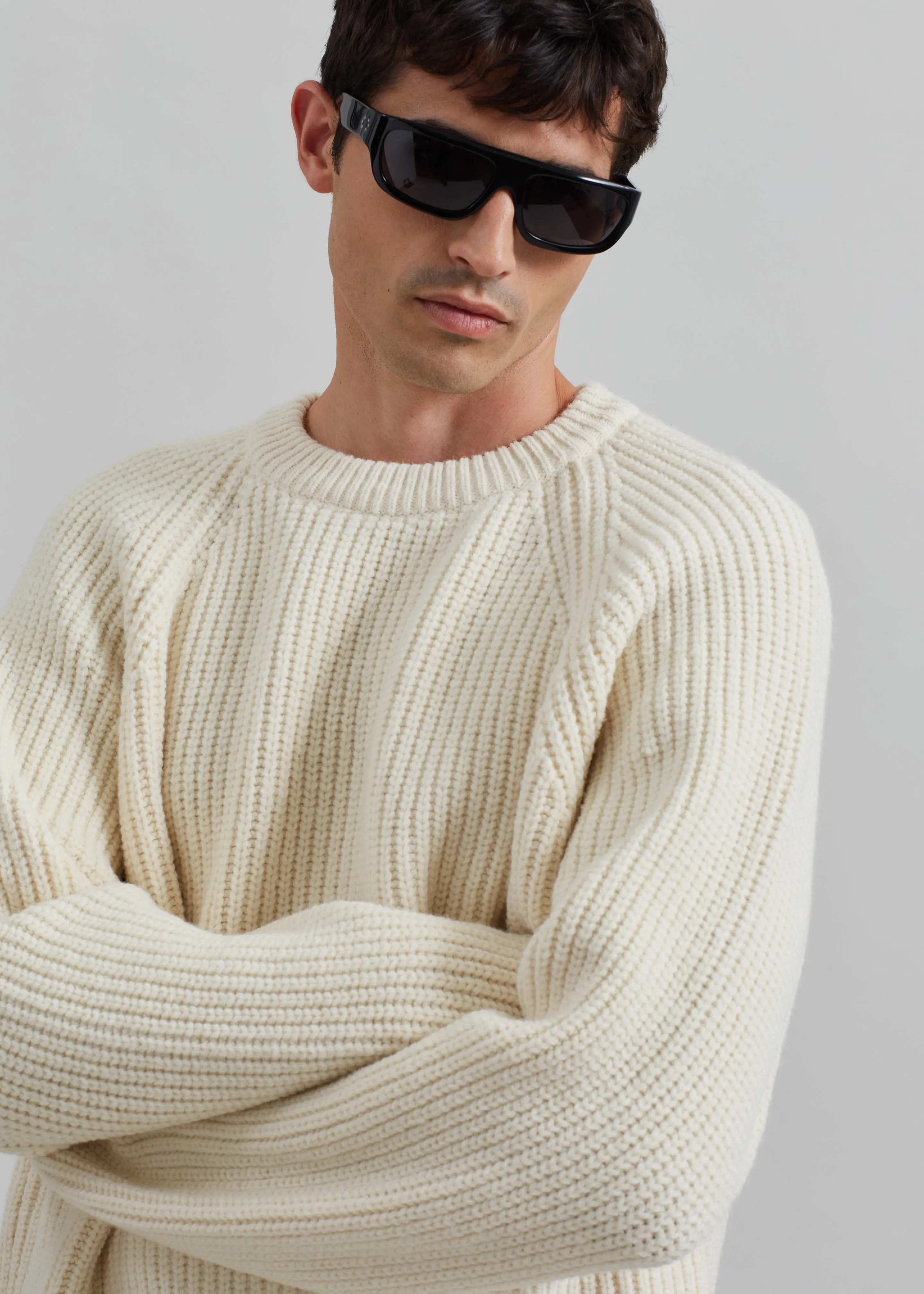 Carter Crew Neck Sweater - Beige