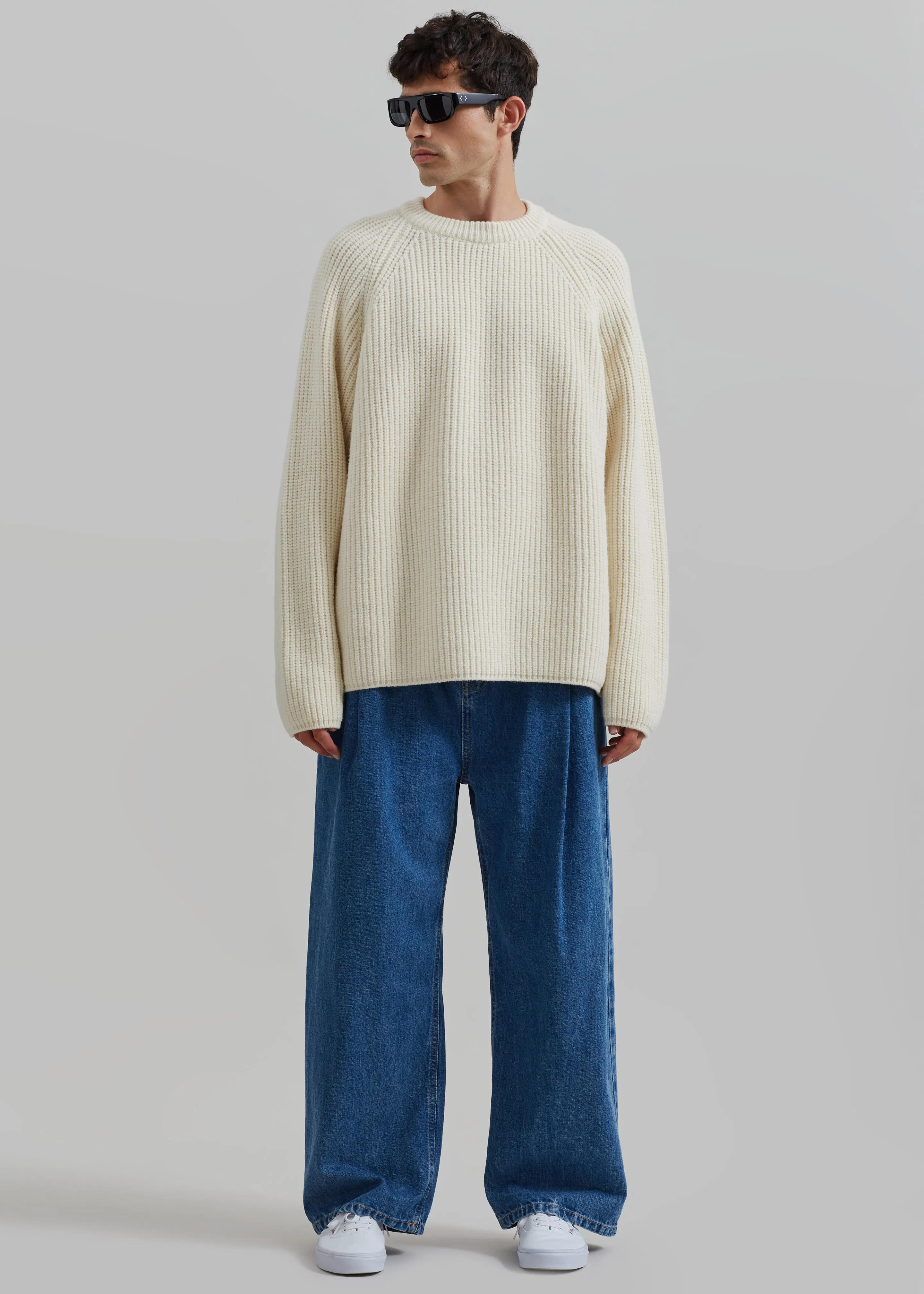Carter Crew Neck Sweater - Beige