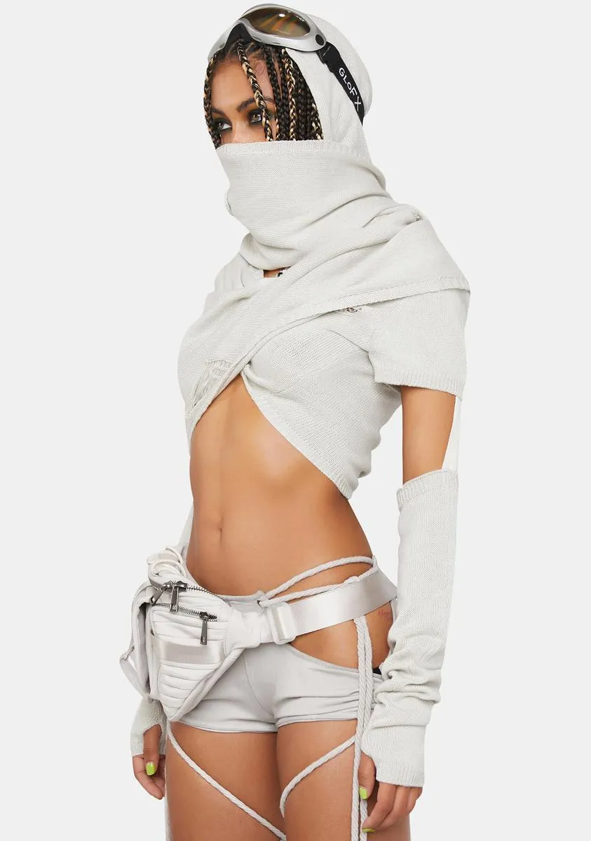 Compression Scarf Wrap Top-
