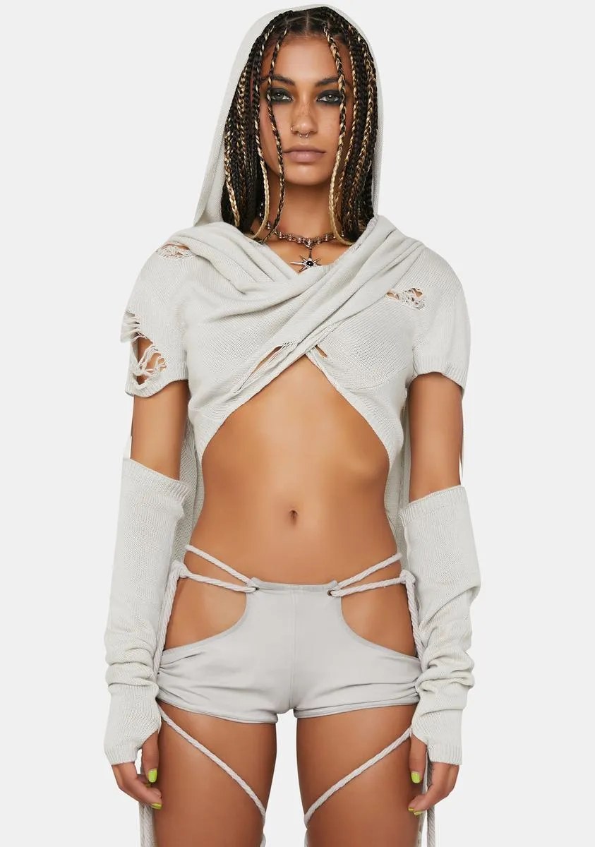Compression Scarf Wrap Top-
