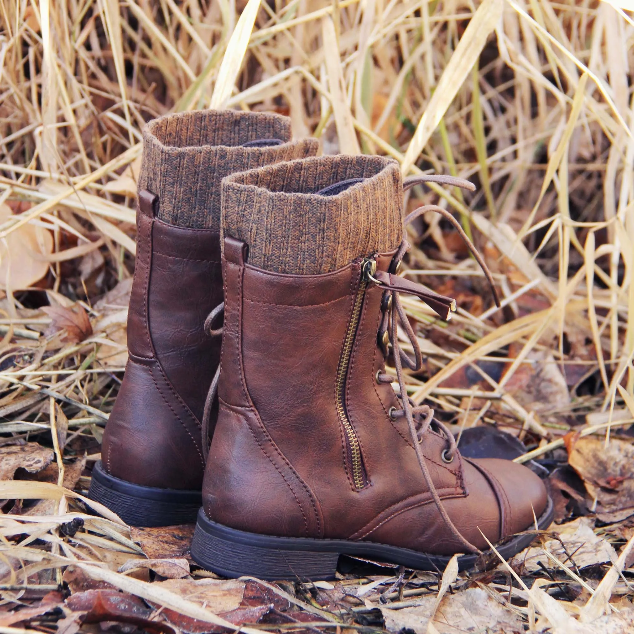 Heirloom Sweater Boots in Firewood