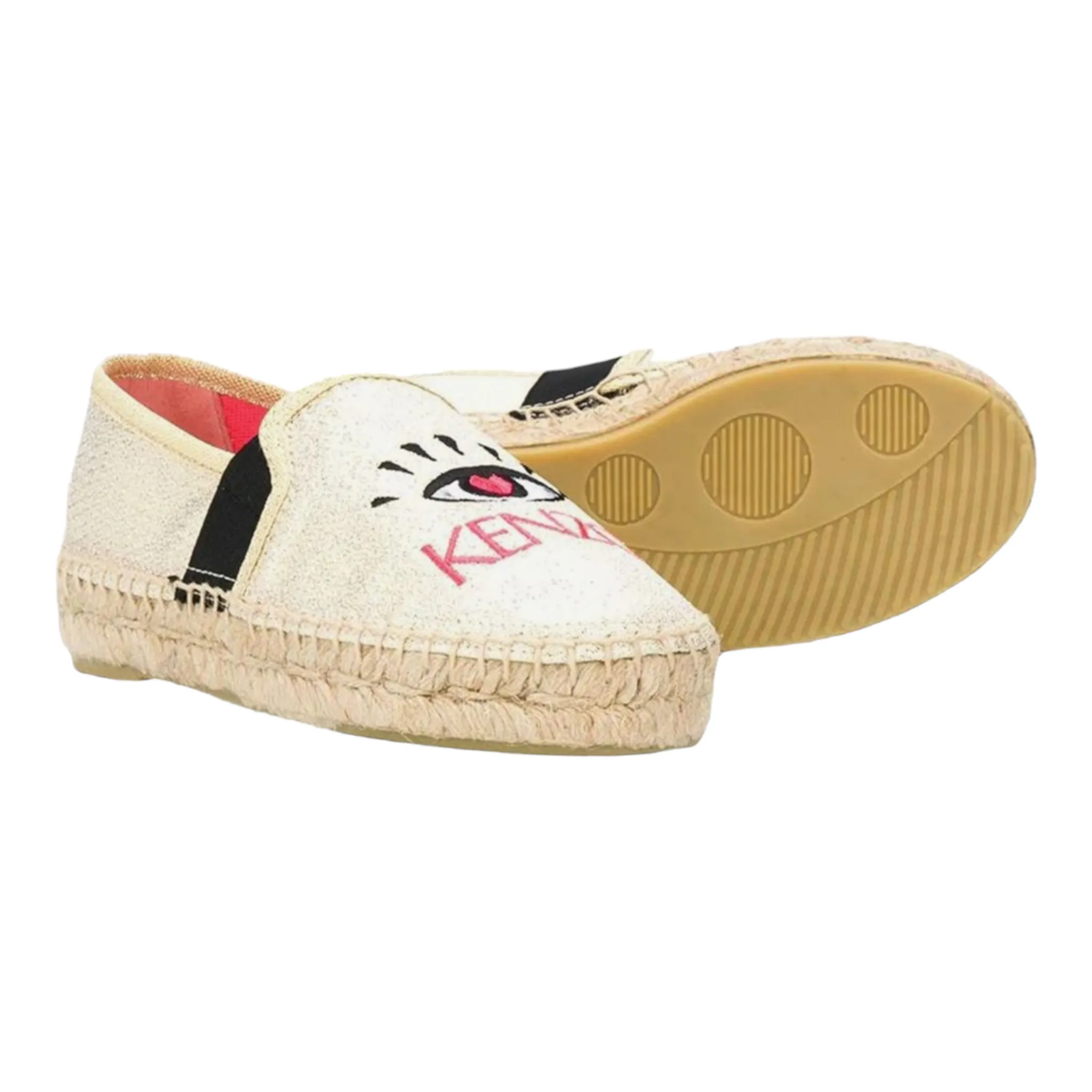 Kenzo Kids Slip-On Canvas Gold Shoes