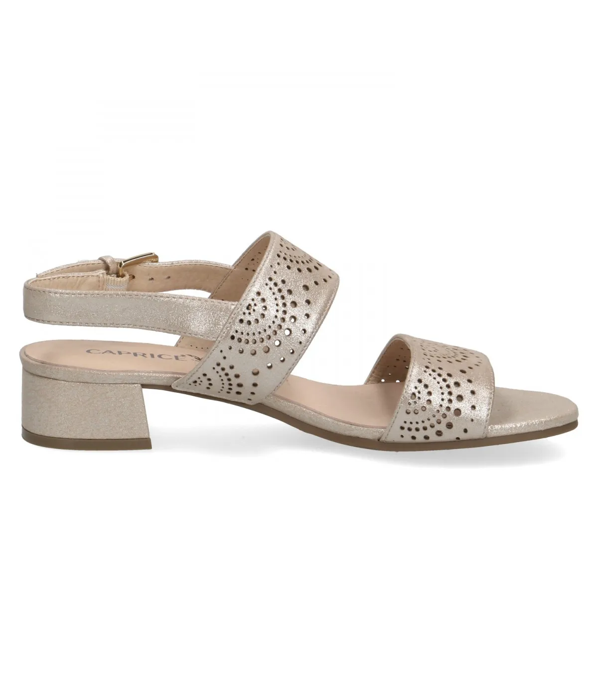 Leather Sandal  By Caprice- Gold