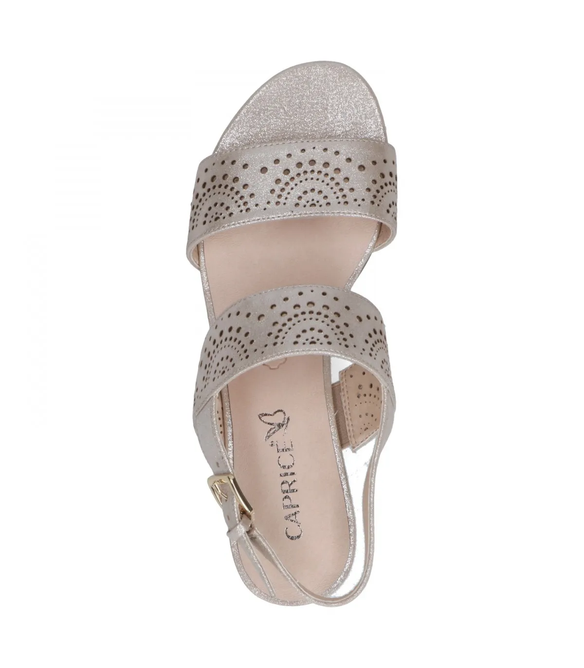 Leather Sandal  By Caprice- Gold