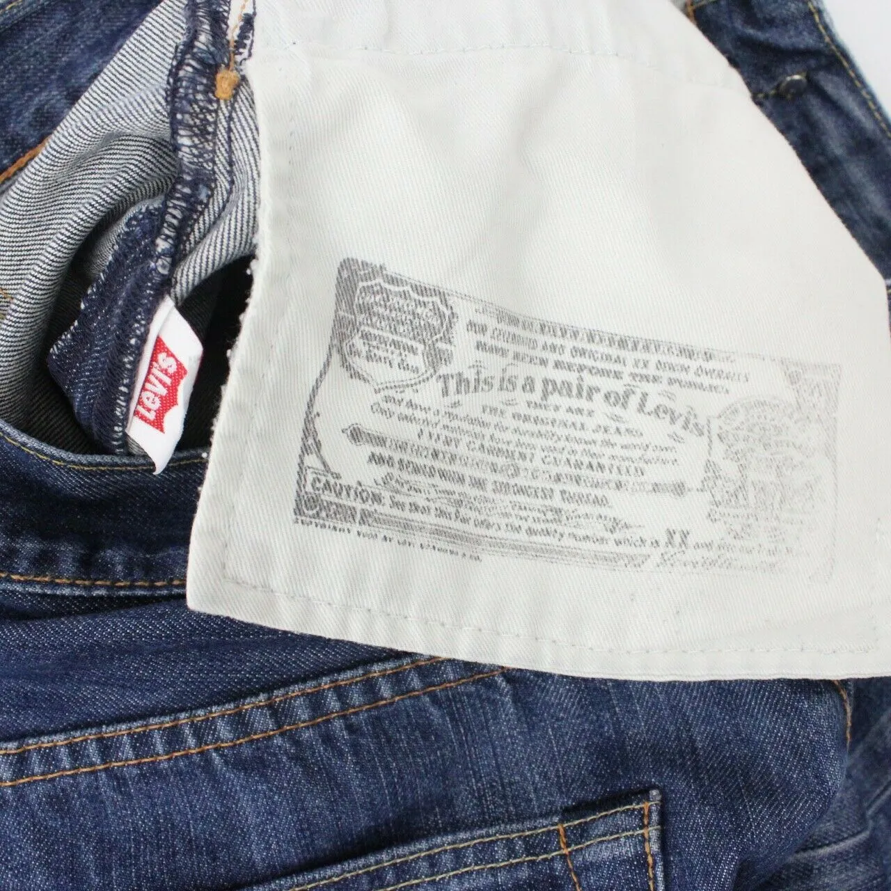 Mens LEVIS 501 Jeans Dark Blue | W33 L34