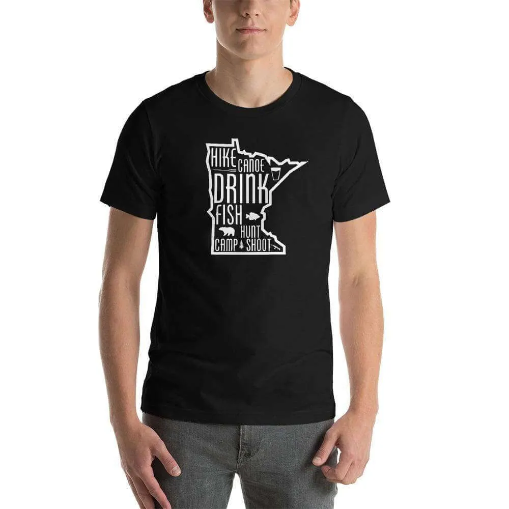Minnesota Outdoors Hike Canoe Fish Hunt Camp Shoot MN T-Shirt