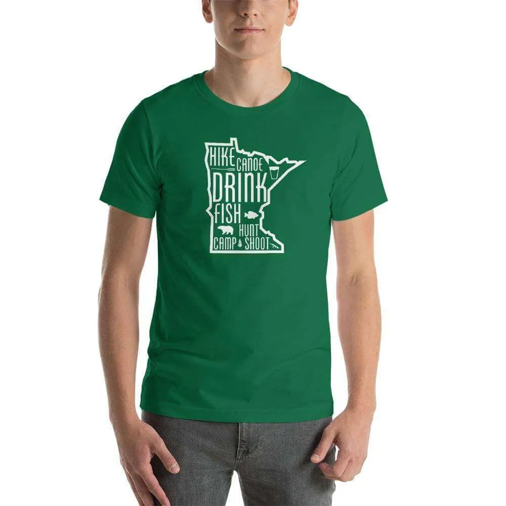 Minnesota Outdoors Hike Canoe Fish Hunt Camp Shoot MN T-Shirt