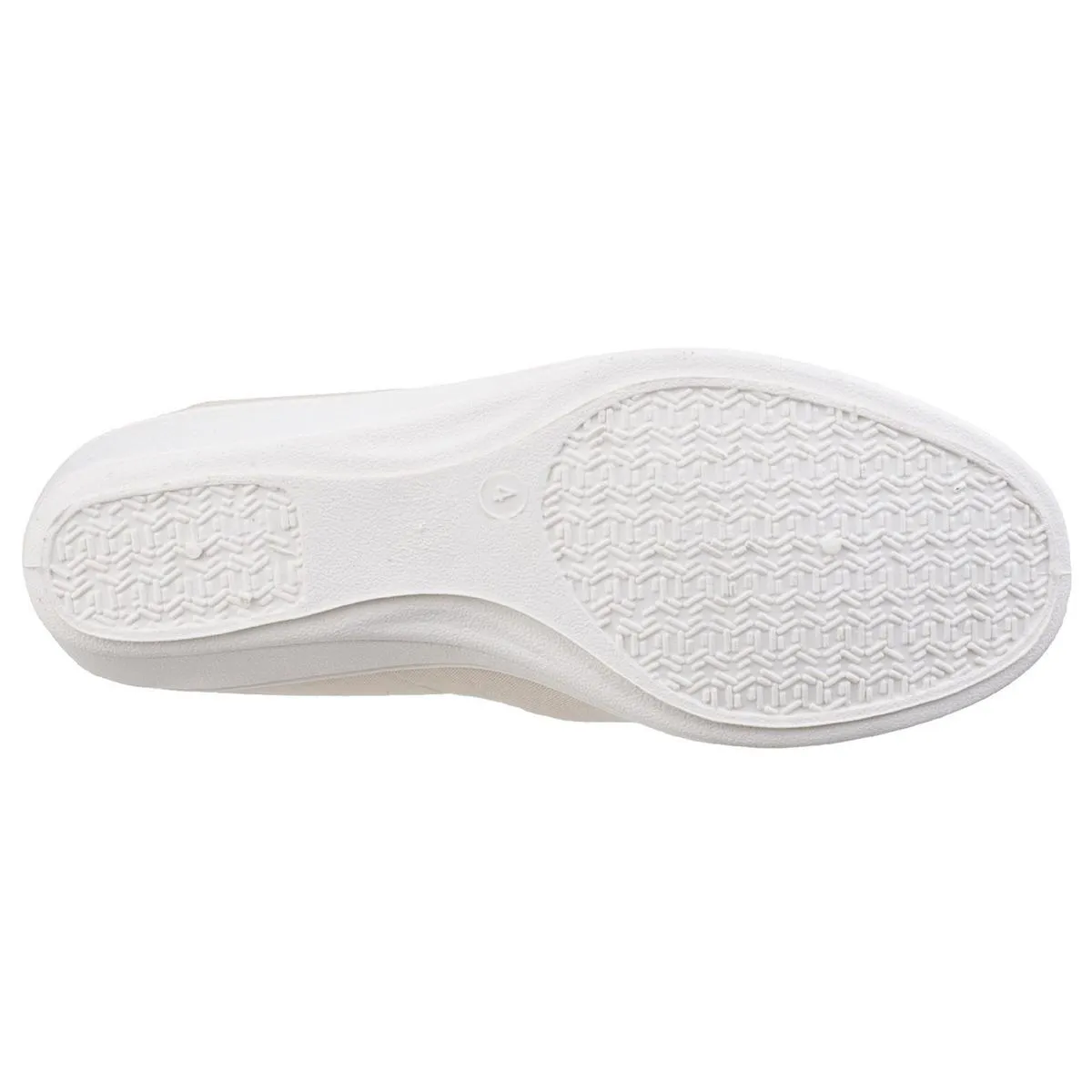 Mirak Bessie Twin Gusset Canvas Slip On Shoe Beige