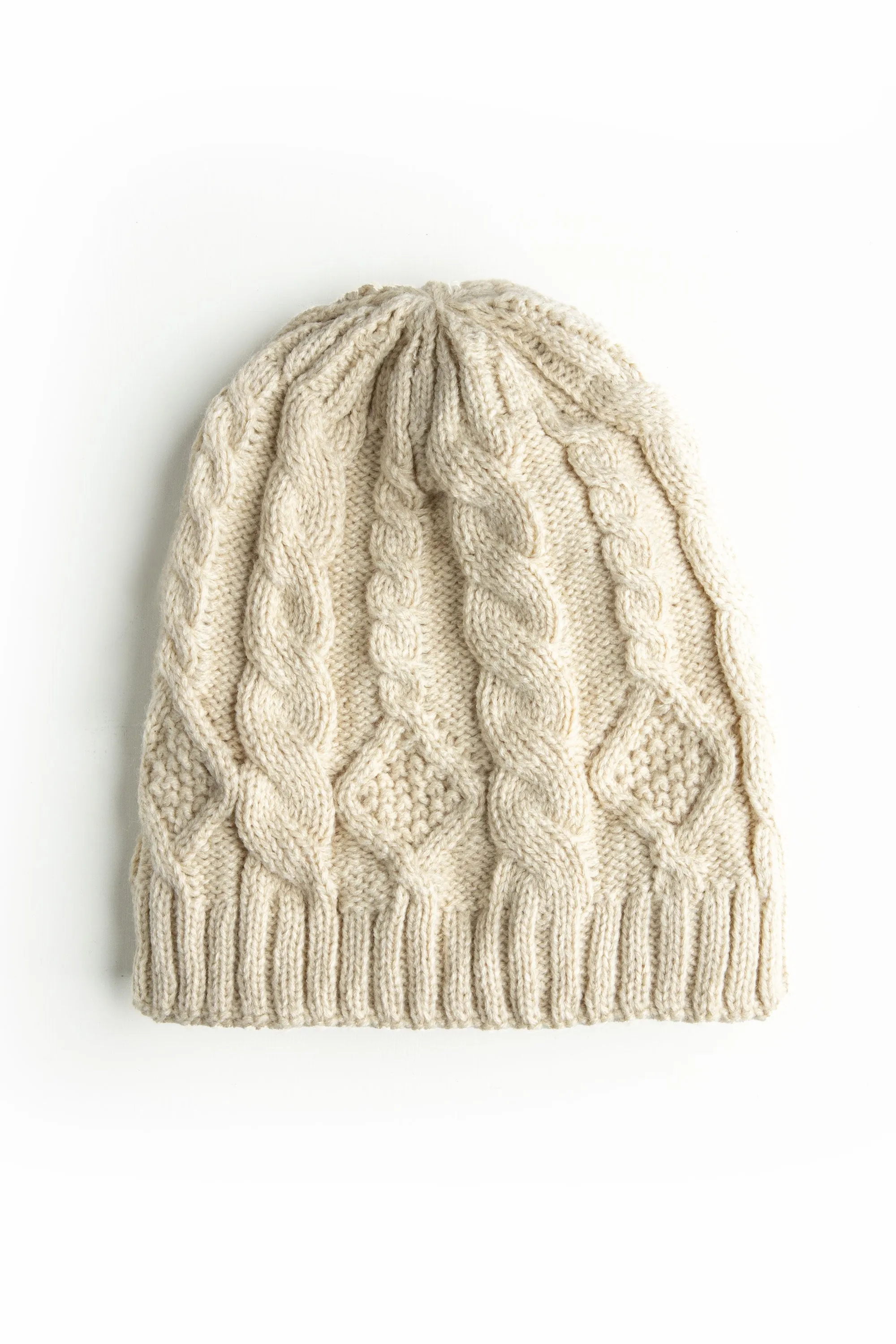 Off-White Cable Knit Beanie