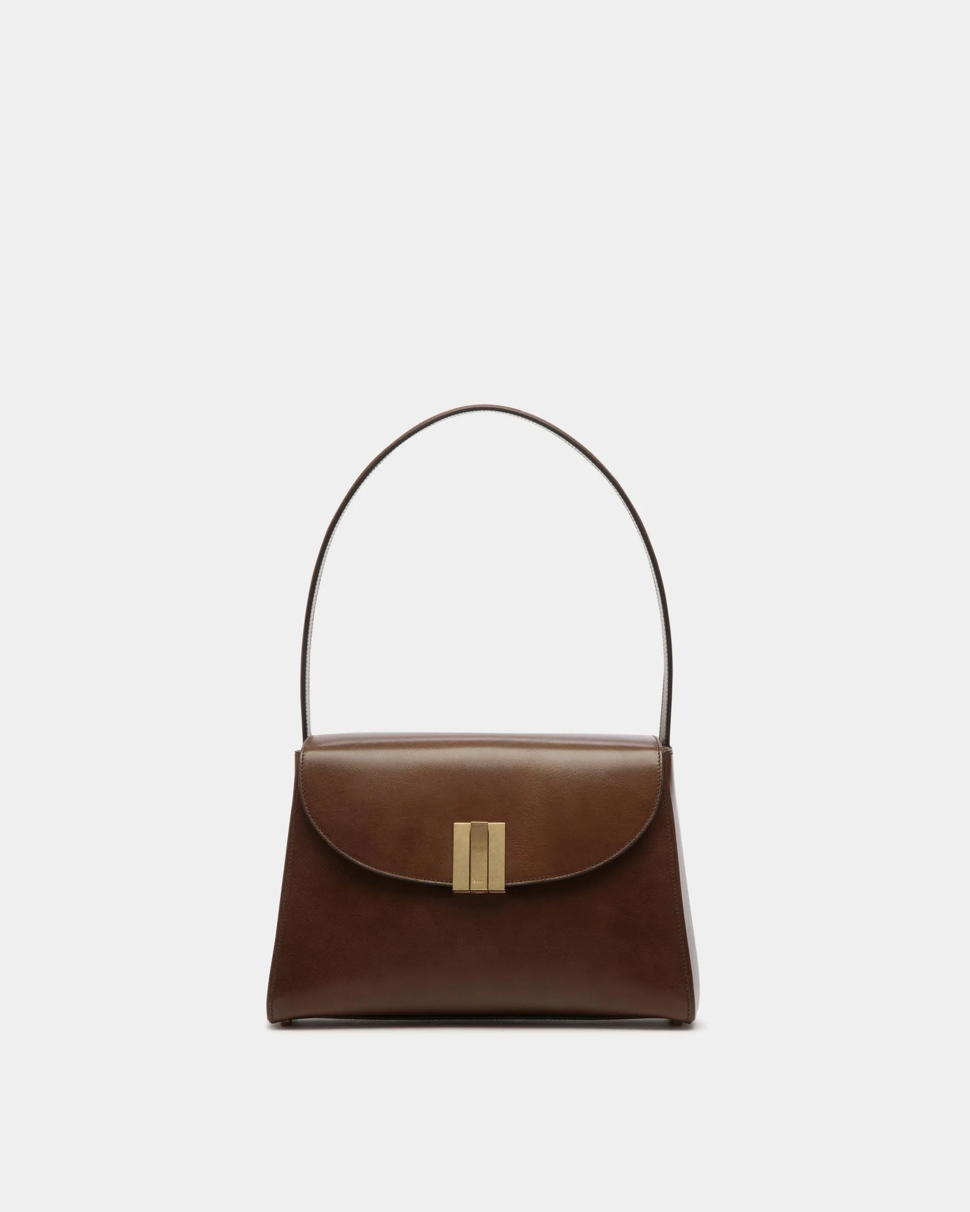 Ollam Shoulder Bag In Marron Glacé Leather 