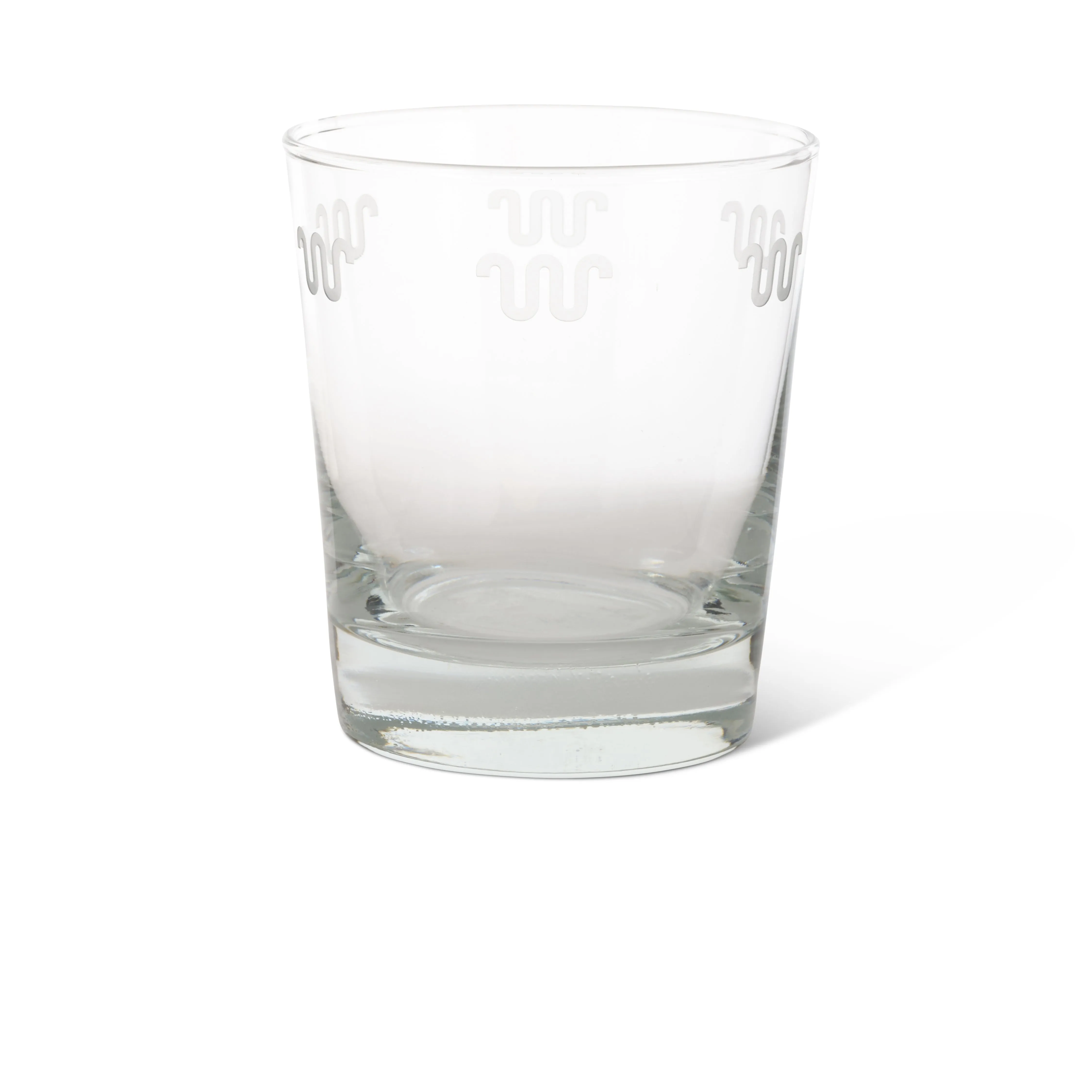 Running W Etched Whiskey Glass