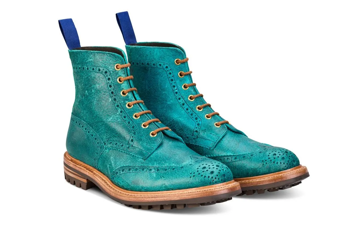 Stow Country Boot - Blue Pull-Up Full Grain Tricker's Exclusive)