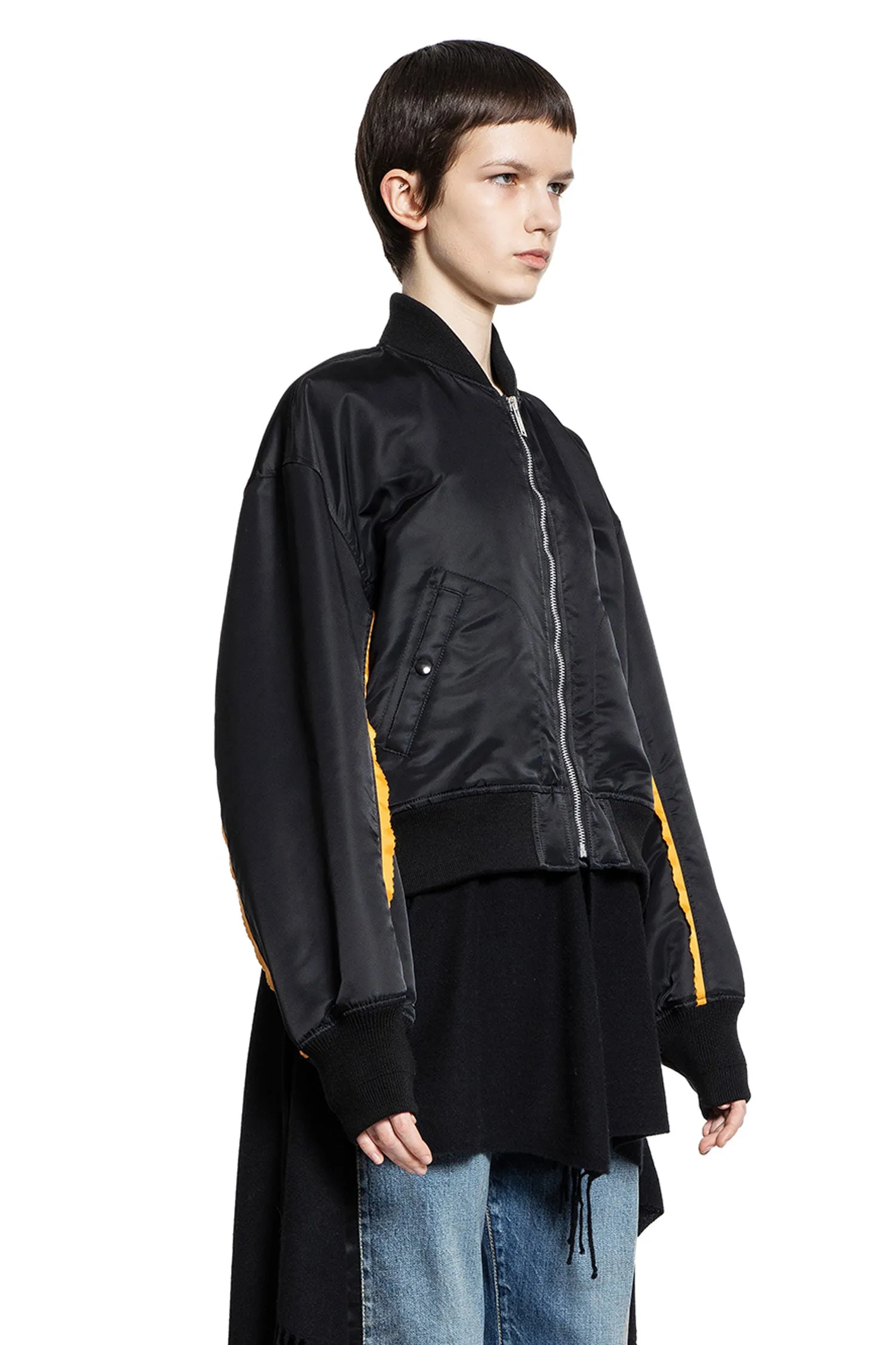undercover scarf nylon bomber