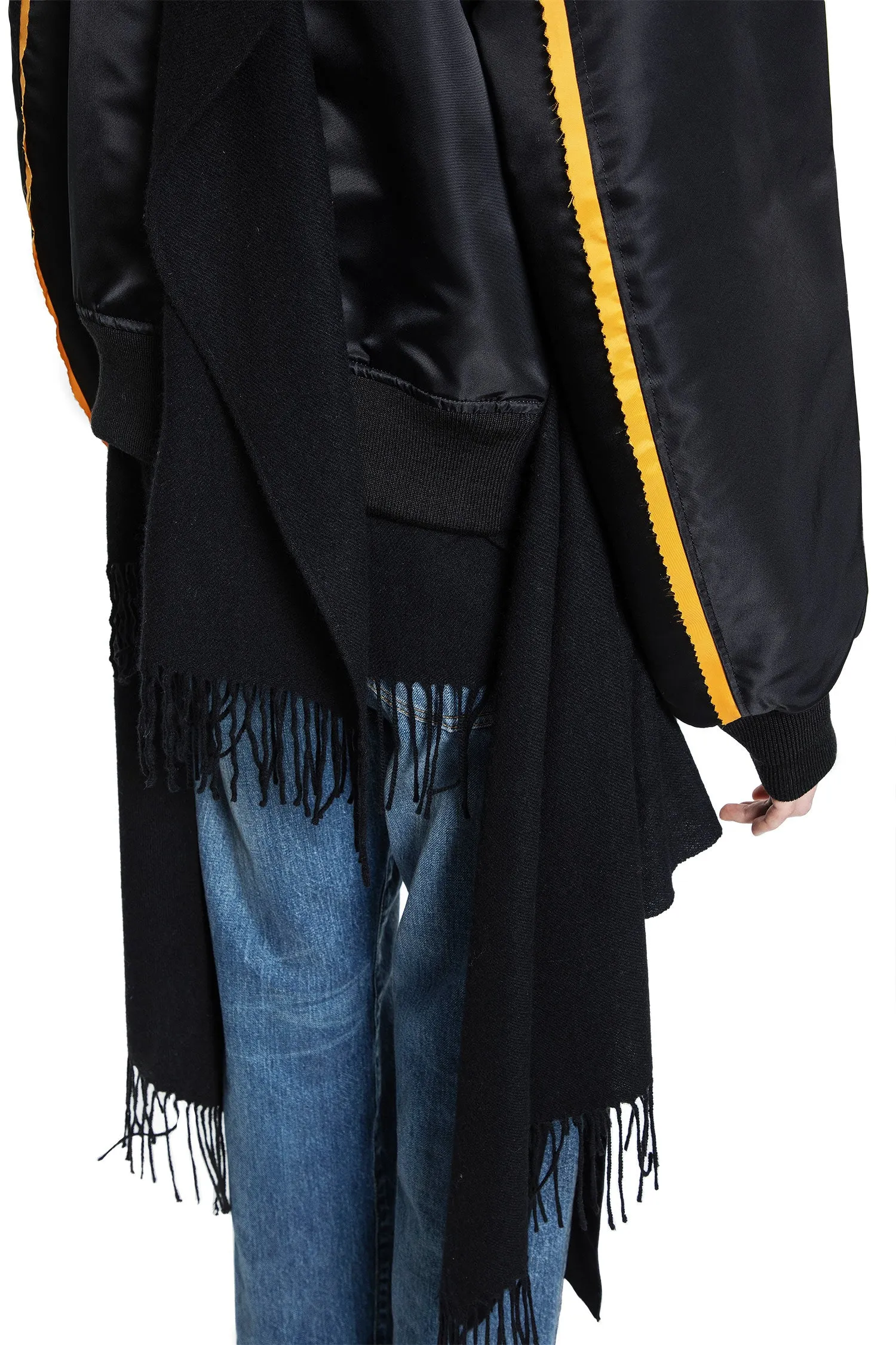 undercover scarf nylon bomber