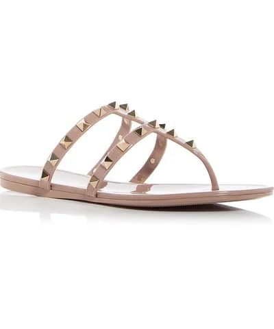 Valentino Garavani Women's Slip On Thong Embellished Sandals