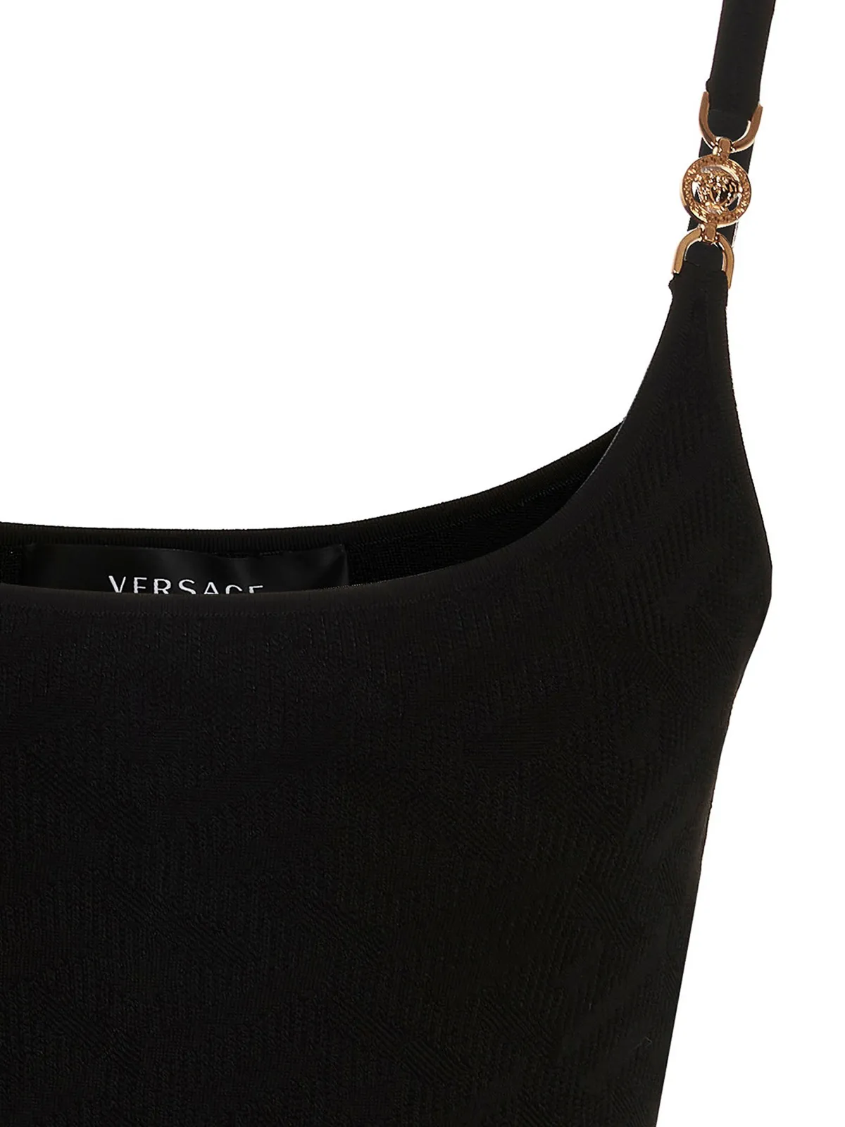 VERSACE  |Plain Logo Cropped Tops Tanks & Camisoles