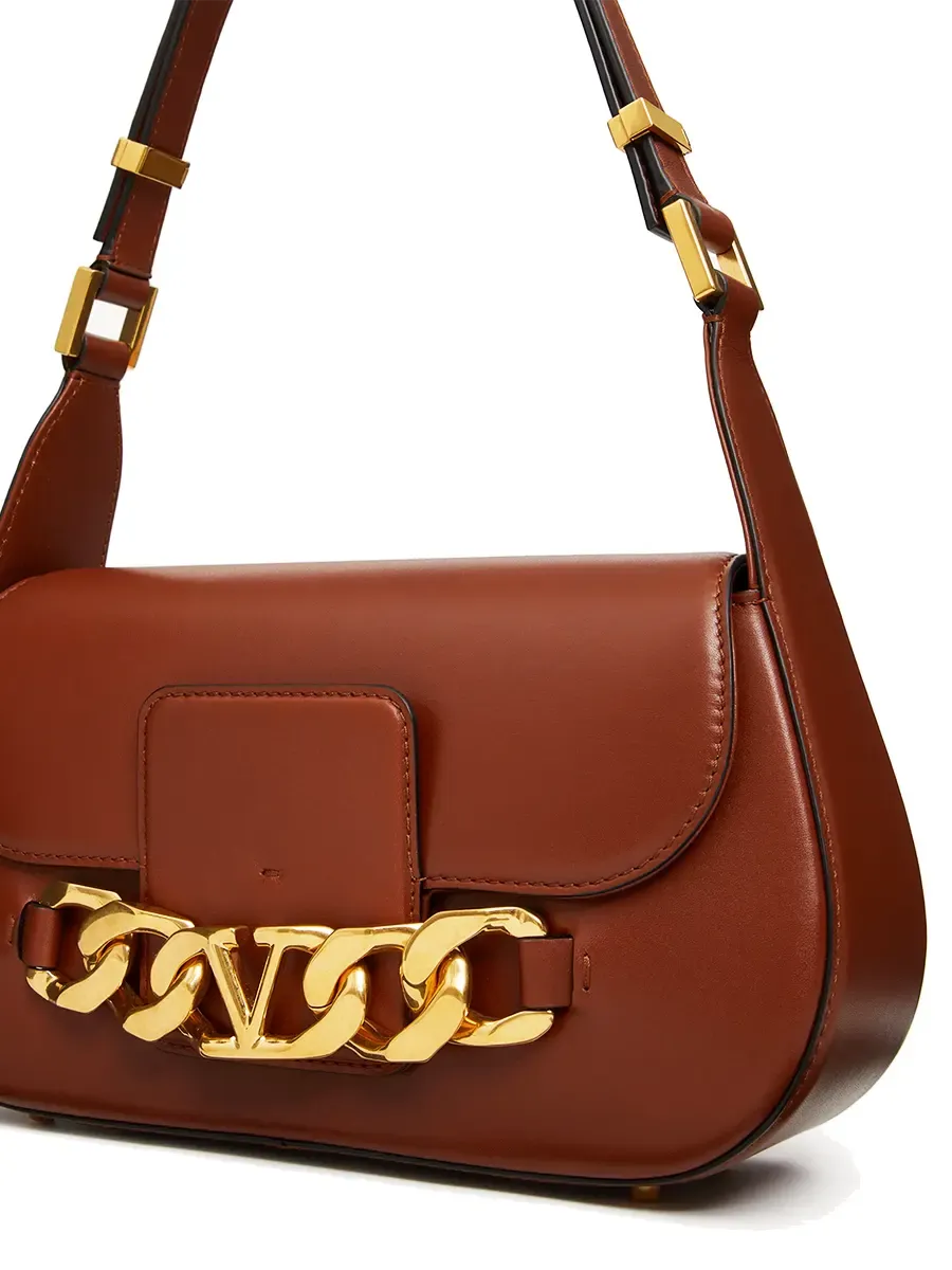 Vlogo Chain Shoulder Bag in Bronze